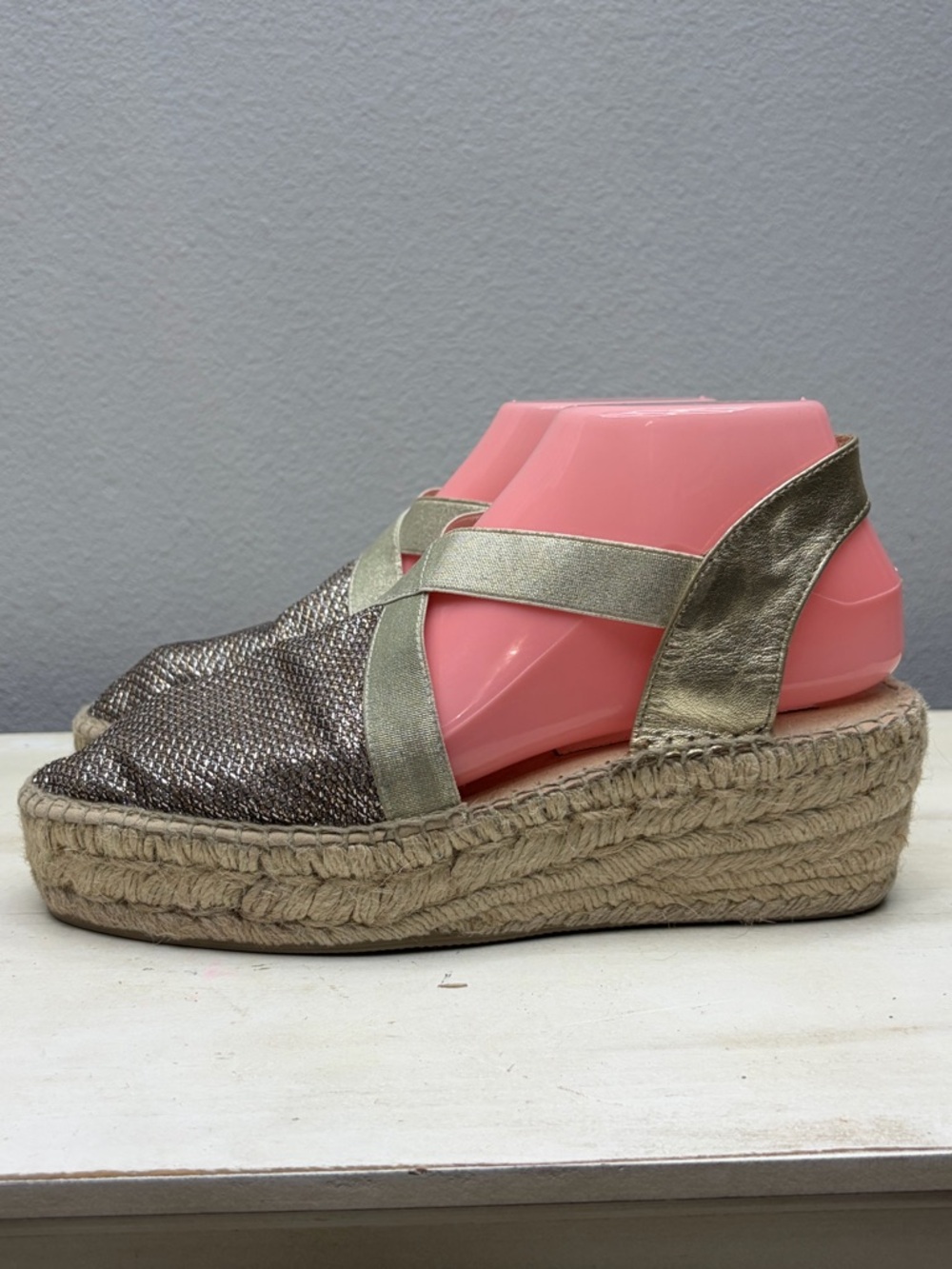 Gaimo Mettalic Espadrilles Size 39
